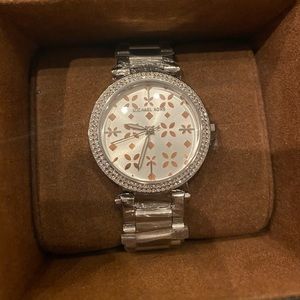 Nwot Michael Kors Watch Pave Design Silver - image 1